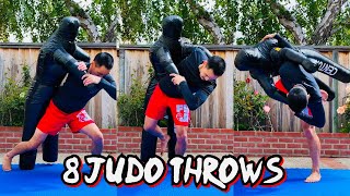 8 POWERFUL JUDO THROWS 🥋🔥 GRAPPLING DUMMY TRAINING [upl. by Marchak]