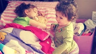 BABY WAKING UP HER BIG SISTER  TOO CUTE ❤ Vickys Daily Vlog ❤ [upl. by Ecnerwal936]