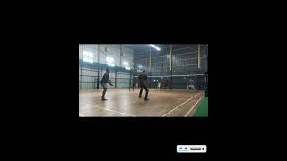 Attack from back court badmintonplayer sports badmintondoubles badmintonhighlights [upl. by Maire981]