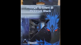 Phobya GSilent 12 1600 RPM Black 120 3Pin Fan Review Pt 1 [upl. by Haelam]