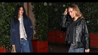 LilyRose Depp and girlfriend 070 Shake step out for dinner on a rainy night in Santa Monica [upl. by Sheley527]