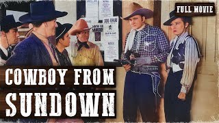 THE COWBOY FROM SUNDOWN  Tex Ritter  Full Western Movie  English  Free Wild West Movie [upl. by Nodnrb]