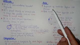 Centriole Structure And Functions  Federal amp KPK Board  Class 11 [upl. by Anaib]