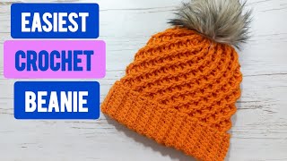 how to make the easiest crochet beanie you ever seen 😊 [upl. by Ancilin]