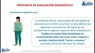 EVALUACIÓN DIAGNÓSTICA 2022 CCSS CIENCIA y TECNOLOGÍA [upl. by Lainey487]