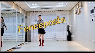 Fenceposts  Linedance Intermediate demo Sarahchoi Linedance [upl. by Urbannai]