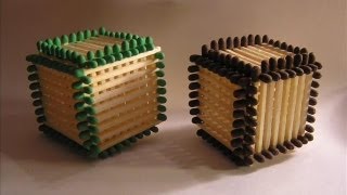 Jak zrobić kostkę z zapałek Matchsticks Cube Zrób to sam DiY [upl. by Lessirg]