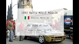 TRAILER 1993 Rally MILLE MIGLIA I  wwweuropeanrallyingcom [upl. by Sivartal]