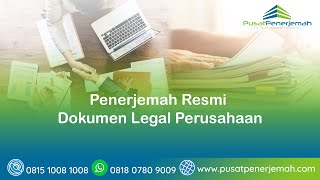 Penerjemah Resmi Dokumen Legal Perusahaan [upl. by Fulvia57]