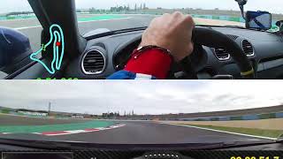 Cayman 718 GT4 VS CAYMAN 718 GTS Manthey Racing Comparison lap on Magny cours GP track [upl. by Xymenes]