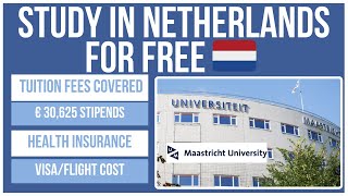 Maastricht University Fully Funded Masters Scholarship 2025  €30625 Stipend Visa Flights amp More [upl. by Araccat]