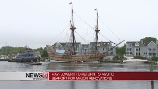 Mayflower II ship heading to dry dock for 2½ years [upl. by Nyllaf538]