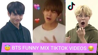 BTS funny Tik Tok Videos 😂 BTS Hindi Mix TikTok video🔥try not to laugh 😂 [upl. by Slifka414]