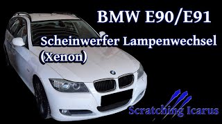 BMW E90E91 Scheinwerfer Lampenwechsel Xenon  Tutorial [upl. by Letnohs]