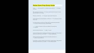 RELIAS EXAM PREP STUDY GUIDE 170 QUESTIONS WITH 100 CORRECT ANSWERS UPDATED EN VERIFIED [upl. by Niltiak608]