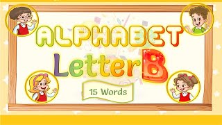 تعليم كلمات تبدأ بحرف B أطفالABC Flashcards for Kids Awesome Words Starting with B ABCD Alphabet [upl. by Euqinitram]