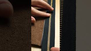 Making Zipper Tote Bag FREE PATTERN HANDMADE leathercraft leather handmade diy asmr [upl. by Rabaj273]