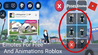 How To Get Roblox Game LifeTogether Emotes For Free And Animations 2024roblox [upl. by Marvel]