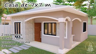 Hermosa casa de 7x7m 50m2 [upl. by Monro737]