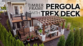 Timber Frame Pergola and Trex Deck Client Testimonial  Keystone Custom Decks [upl. by Ayanaj]