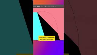 Quickly remove Anchor points in Adobe Illustrator graphicdesign tutorials adobeillustrator [upl. by Sgninnej]