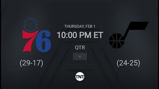 Philadelphia 76ers  Utah Jazz  NBA on TNT Live Scoreboard [upl. by Akiraa803]