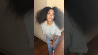 Waist Length Natural Hair Vibes naturalhair waistlengthhair afrohairstyles sewinweave [upl. by Torruella]