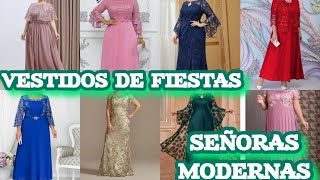 HERMOSOS VESTIDOS FIESTAS PARA SEÑORAS 50  MODERNAS [upl. by Omidyar]