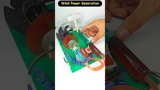 Wind Power Generation • Dc Motor  dcmotor tech youtubeshorts motor dcmotorproject fan [upl. by Gaile]