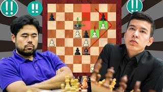 Crazy Move chess Game  46 ByHikaru Nakamura vs Nodirbek Abdusattorov [upl. by Wiley]