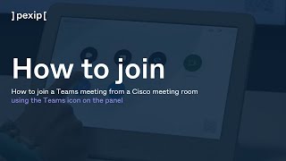 How to join a Teams meeting from a Cisco meeting room using the Teams icon on the panel [upl. by Enoid]