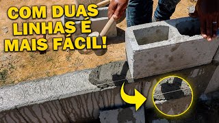 COMO ASSENTAR BLOCOS COM DUAS LINHAS PRA INICIANTES  Parte 52 [upl. by Jeanna]