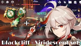 Kazuha C0 with Blackcliff Longsword Talent 888  Childe Boss  Not a Build Guide  Genshin Impact [upl. by Atiuqel]