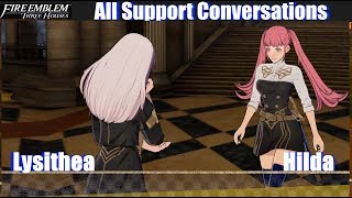 FE3H Lysithea amp Hilda Support Conversations B  C  Fire Emblem Three Houses [upl. by Elleivad]