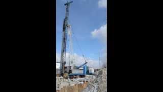 Liebherr HS 855 HD Piling Rig  Ballast Nedam [upl. by Goda519]