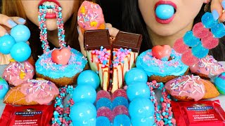 ASMR BERRY CHEESECAKE PLANET GUMMI JELLY BALLS DONUTS NERDS ROPE CHOCOLATE 먹방  KimampLiz ASMR [upl. by Loyce239]