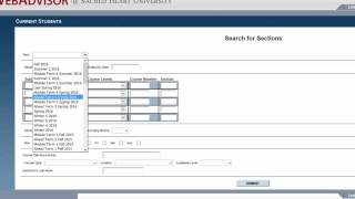 Searching for Sections on WebAdvisor at Sacred Heart University [upl. by Eidnam]