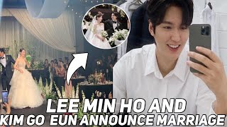 LEE MIN HO AND KIM GO EUN ANNOUNCE MARRIAGE A REALLIFE FAIRYTALE BEGINS [upl. by Miof Mela]