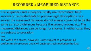 PROPERTY LINE DISTANCE PRORATION [upl. by Munroe]