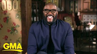 Tyler Perry talks new film Tyler Perrys A Madea Homecoming l GMA [upl. by Lemuel906]