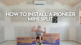 How To Install Pioneer Minisplit 110V Detailed Ductless Air Conditioner Install  Garage AC [upl. by Eeliak635]