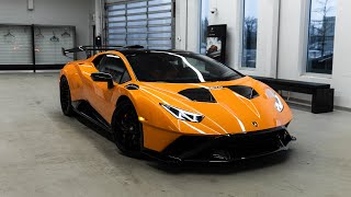 CHECK OUT This GORGEOUS AD PERSONAM 2022 Lamborghini Huracán STO in Arancio Borealis [upl. by Esilana]