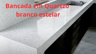 Como Instalar uma Bancada em Quartzo Branco Stellar [upl. by Kajdan58]