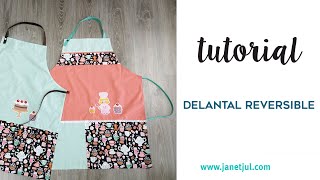 Cómo hacer un Delantal Reversible  Tutorial fácil y sencillo [upl. by Seppala]