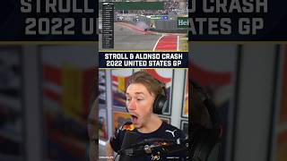 Lance Stroll amp Fernando Alonso Crash Live Reaction  2022 United States Grand Prix [upl. by Doehne]