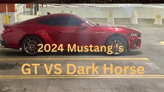 2024 Mustang GT Premium vs 2024 Mustang Dark Horse Premium compairsion [upl. by Shelbi750]