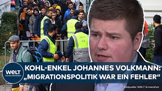 DEUTSCHLAND Kohl Enkel Johannes Volkmann über die Merkel Jahre Migration und Rentenpolitik der CDU [upl. by Anicnarf]