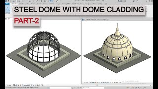 STEEL DOME WITH DOME CLADDING IN REVIT IN HINDI PART2 [upl. by Ylrebmek]