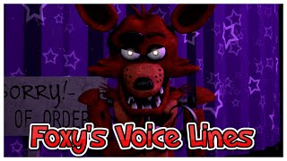 SFMFNAF Foxys Voice Lines UCN [upl. by Farr]