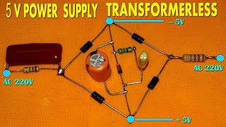 5V POWER SUPPLY TRANSFORMERLESS [upl. by Eeraj839]